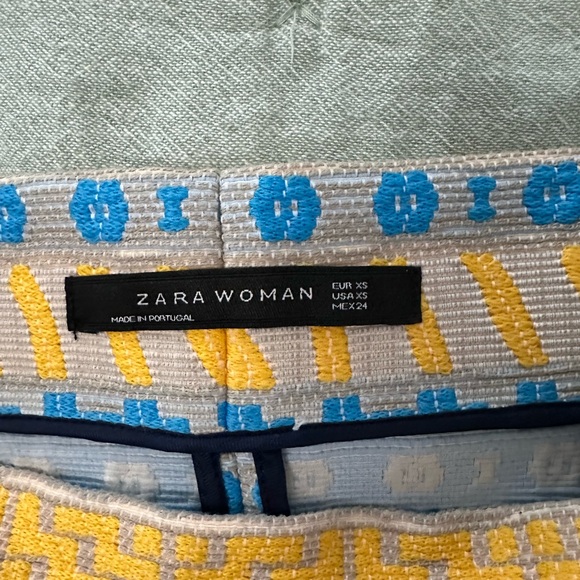Zara Women’s Jacquard Striped Patterned Mini Skirt XS - Picture 4 of 4